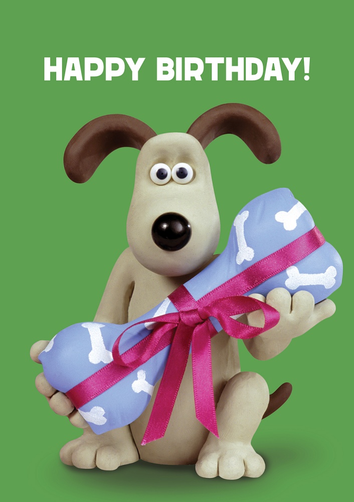 Wallace & Gromit Happy Birthday Bone Greetings Card